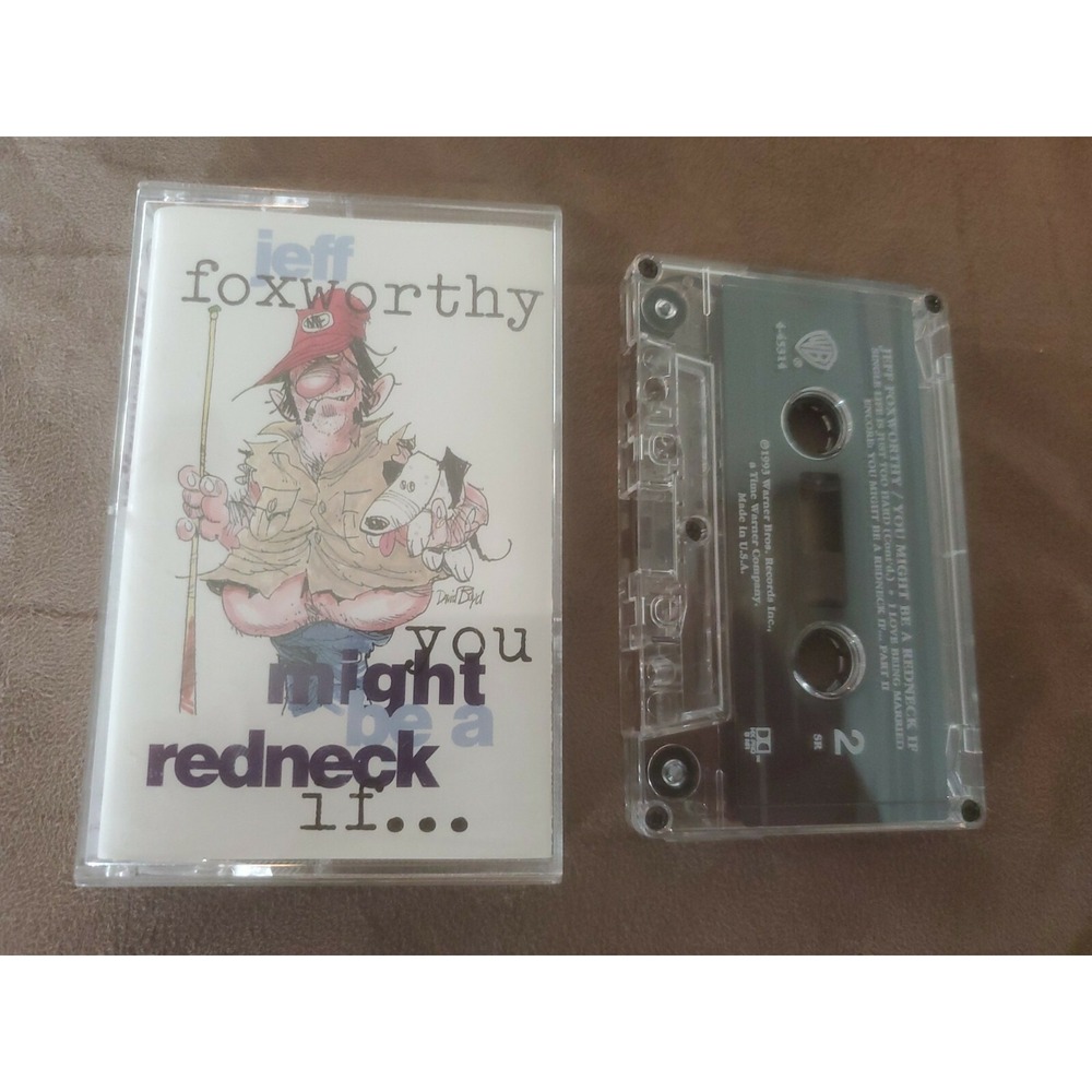 Jeff Foxworthy You Might Be a Redneck If Cassette Tape 1993‎ Warner Bros 4-45314
